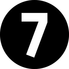Circle Number 7 Silhouette Svg Vector, Free Vectors File